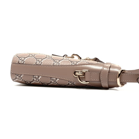 GUCCI GG Shadow Leather Mini Bucket Shoulder Bag beige WS24726