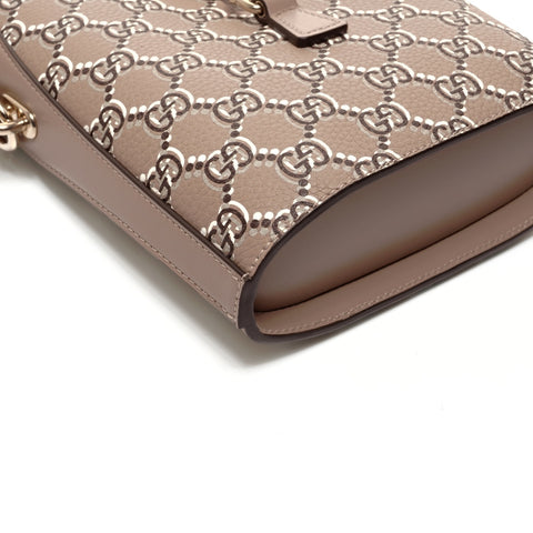 GUCCI GG Shadow Leather Mini Bucket Shoulder Bag beige WS24726