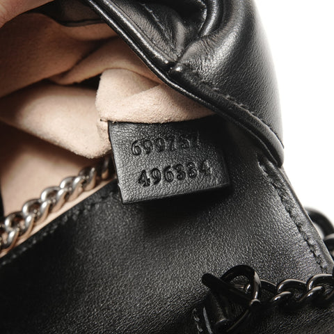 GUCCI GG Marmont Leather Shoulder Bag black WS24727