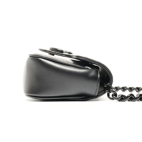 GUCCI GG Marmont Leather Shoulder Bag black WS24727