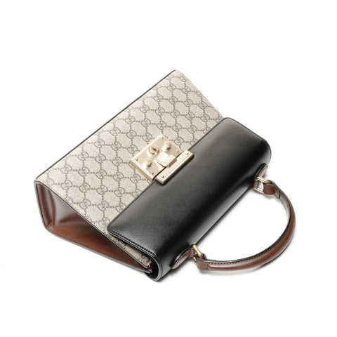 GUCCI Top Handle 2-Way GG Supreme Handbag Brown WS24731