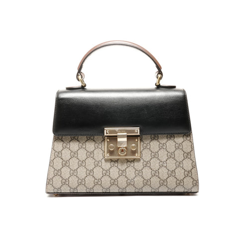 GUCCI Top Handle 2-Way GG Supreme Handbag Brown WS24731