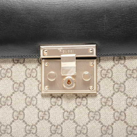 GUCCI Top Handle 2-Way GG Supreme Handbag Brown WS24731