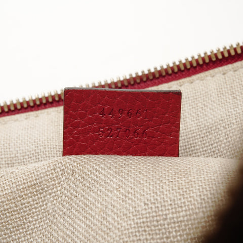 GUCCI Leather 2way Handbag Red WS24732