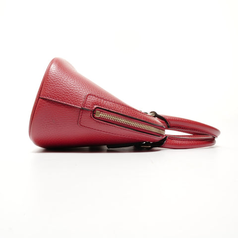 GUCCI Leather 2way Handbag Red WS24732