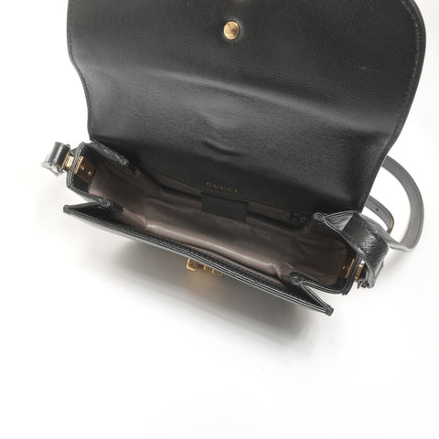 GUCCI Leather Sylvie Mini Shoulder Bag black WS24734