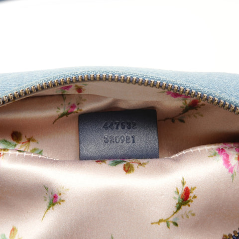 GUCCI GG Marmont denim camera bag Shoulder Bag Navy WS24735