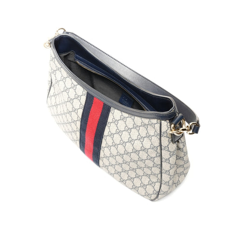 GUCCI GG Supreme Sherry PVC one belt Shoulder Bag Navy WS24736