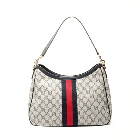 GUCCI GG Supreme Sherry PVC one belt Shoulder Bag Navy WS24736