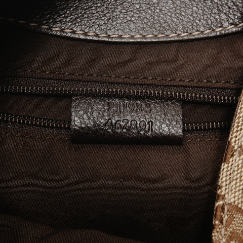 GUCCI GG Canvas Hobo Shelly One Belt Shoulder Bag Brown WS24737