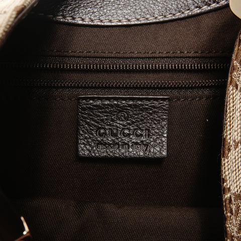 GUCCI GG Canvas Hobo Shelly One Belt Shoulder Bag Brown WS24737