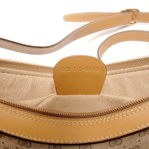 GUCCI PVC Old Gucci Micro GG Shoulder Bag Brown WS24738