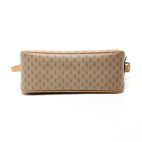 GUCCI PVC Old Gucci Micro GG Shoulder Bag Brown WS24738