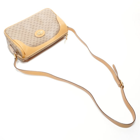GUCCI PVC Old Gucci Micro GG Shoulder Bag Brown WS24738