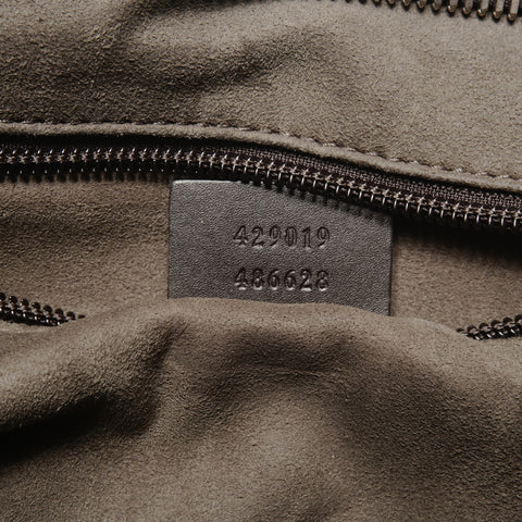 GUCCI GG Supreme PVC 2way Handbag Brown WS24739