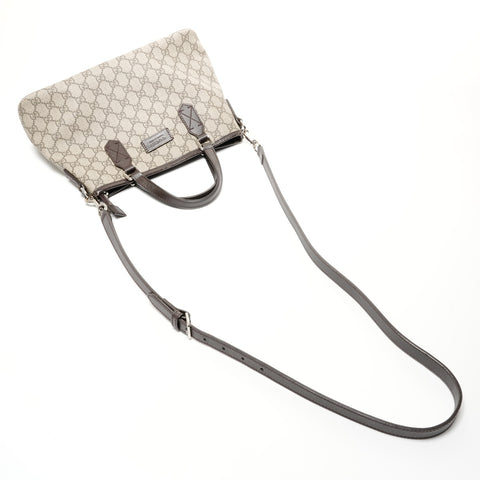 GUCCI GG Supreme PVC 2way Handbag Brown WS24739