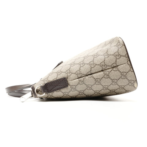 GUCCI GG Supreme PVC 2way Handbag Brown WS24739