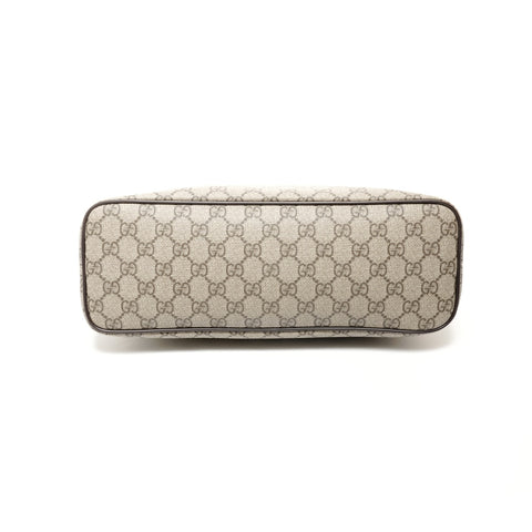 GUCCI GG Supreme PVC 2way Handbag Brown WS24739