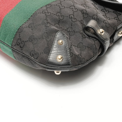 GUCCI GG canvas one belt Shoulder Bag black WS24740