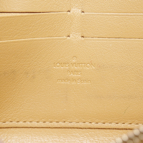 LOUIS VUITTON 2008 Monogram Denim Zippy Wallet Purse black WS24744