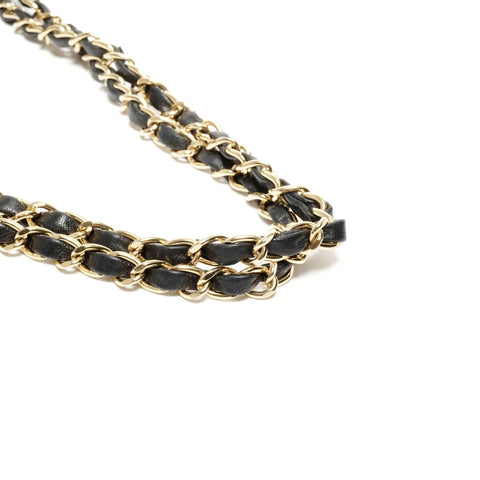 CHANEL No. 2 1991-1994 Lambskin Matelasse 25 Double Flap Shoulder Bag black WS24748