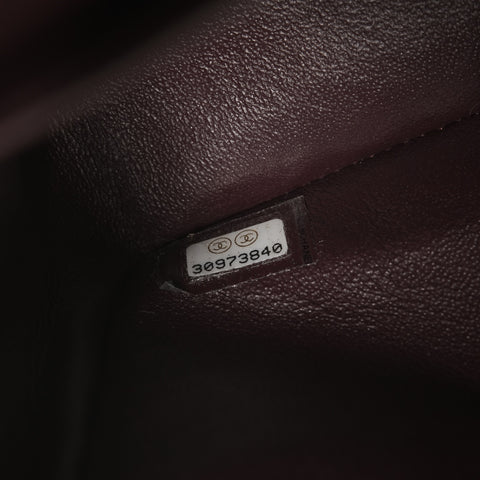 CHANEL 30s 2020-2021 Mini Matelasse 23 Lambskin Double Flap Silver Metal Shoulder Bag black WS24750