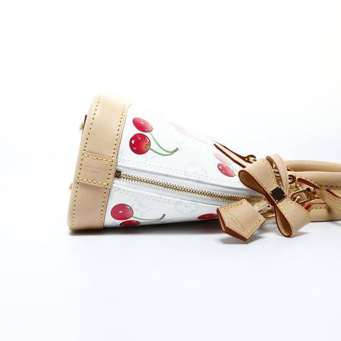 LOUIS VUITTON LV x TM Alma BB Takashi Murakami Monogram Cherry Handbag white WS24752
