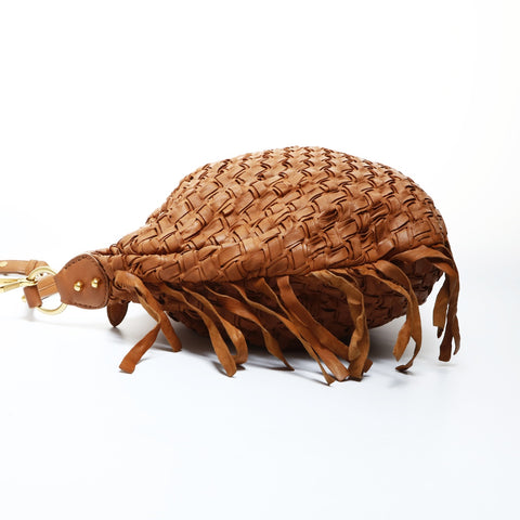 Miu Miu INTRECCIATO 2way Leather Shoulder Bag Brown WS24753