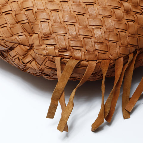 Miu Miu INTRECCIATO 2way Leather Shoulder Bag Brown WS24753