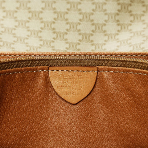 CELINE PVC Macadam Shoulder Bag beige WS24754