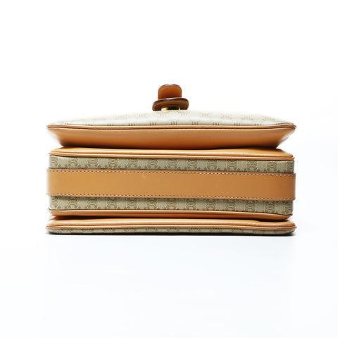 CELINE PVC Macadam Shoulder Bag beige WS24754