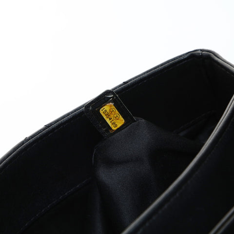 CHANEL 15th series 2011 Matelasse 25 SilverMetal Shoulder Bag black WS24755