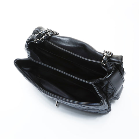 CHANEL 15th series 2011 Matelasse 25 SilverMetal Shoulder Bag black WS24755