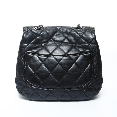 CHANEL 15th series 2011 Matelasse 25 SilverMetal Shoulder Bag black WS24755