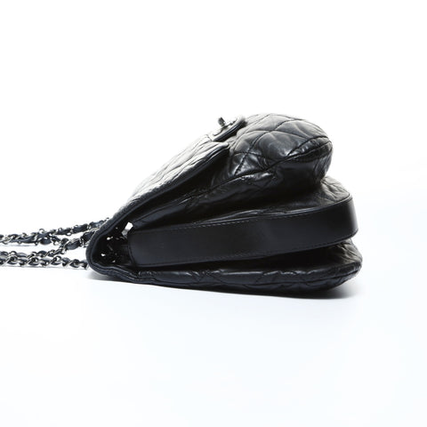 CHANEL 15th series 2011 Matelasse 25 SilverMetal Shoulder Bag black WS24755