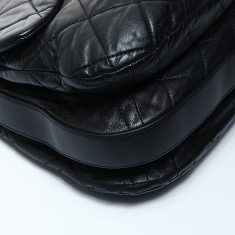 CHANEL 15th series 2011 Matelasse 25 SilverMetal Shoulder Bag black WS24755