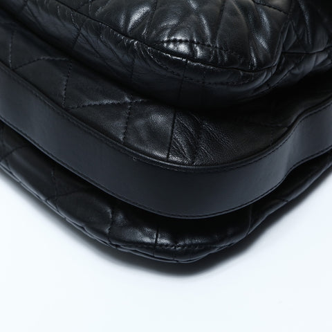 CHANEL 15th series 2011 Matelasse 25 SilverMetal Shoulder Bag black WS24755