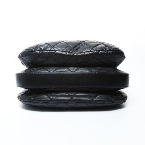 CHANEL 15th series 2011 Matelasse 25 SilverMetal Shoulder Bag black WS24755