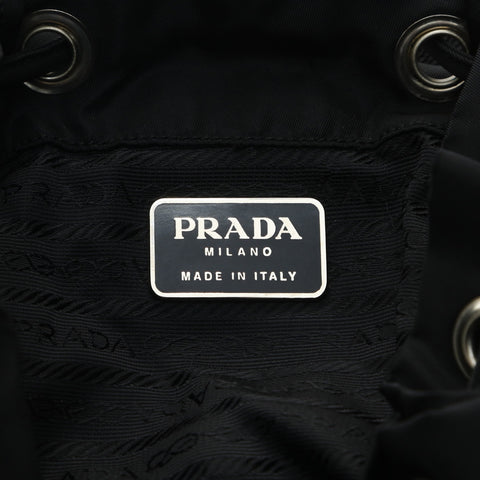 PRADA Nylon Mini Triangle Logo Backpack  Daypack black WS24756