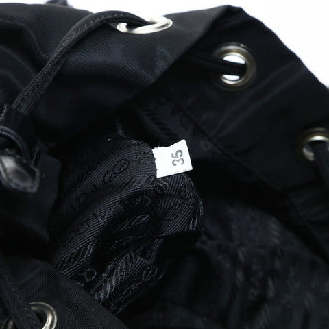 PRADA Nylon Mini Triangle Logo Backpack  Daypack black WS24756