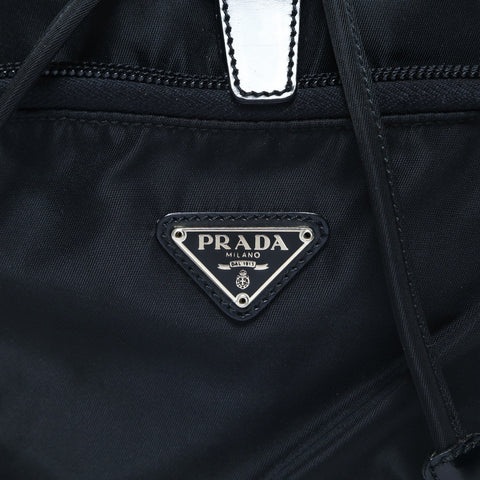 PRADA Nylon Mini Triangle Logo Backpack  Daypack black WS24756