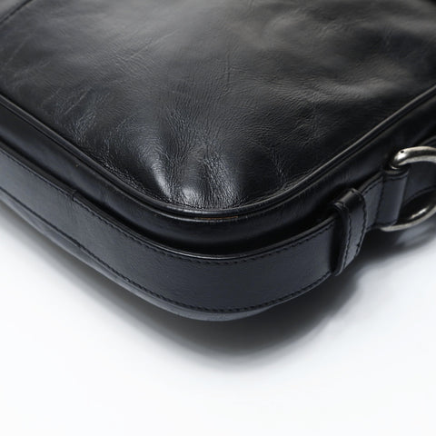 YVES SAINT LAURENT Leather 2way Mombasa Handbag black WS24758