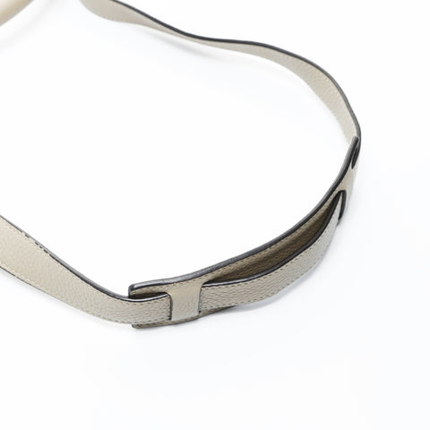 CELINE Leather Suede Trapeze 2way Handbag beige WS24759