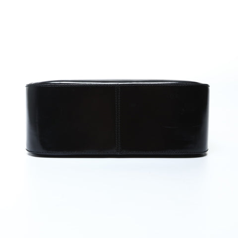 Salvatore Ferragamo 2way Patent Leather Silver Metal Handbag black WS24761