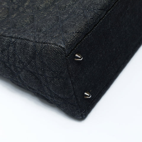 Christian Dior Lady Dior Medium Denim Handbag black WS24762