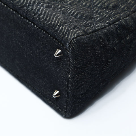 Christian Dior Lady Dior Medium Denim Handbag black WS24762