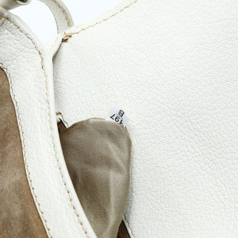 Miu Miu Leather Madras Padlock Shoulder Bag white WS24763