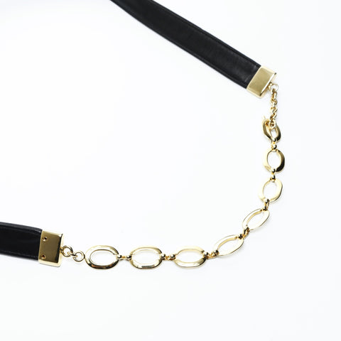 BOTTEGAVENETA Lambskin INTRECCIATO Chain Shoulder Bag black WS24764