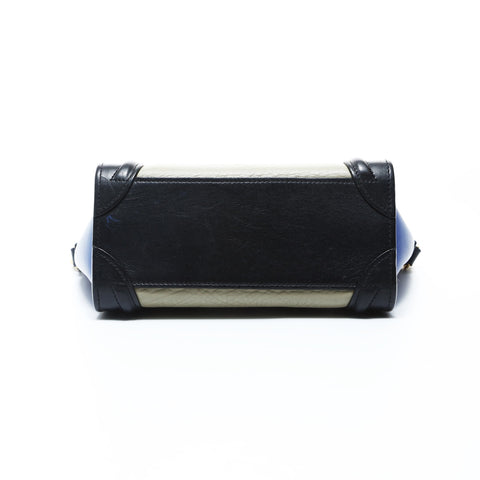 CELINE Nano Luggage Leather 2-way Tricolor Handbag multicolor WS24765
