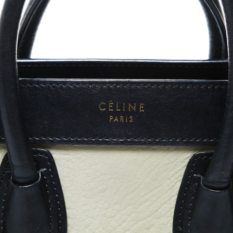 CELINE Nano Luggage Leather 2-way Tricolor Handbag multicolor WS24765